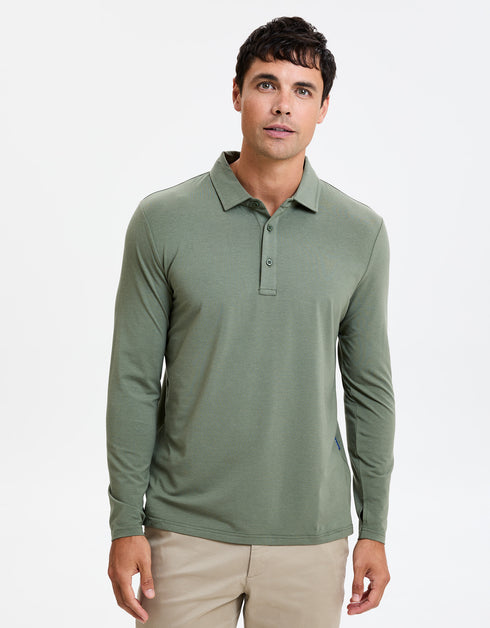 Long Sleeve Polo Shirt UPF 50+