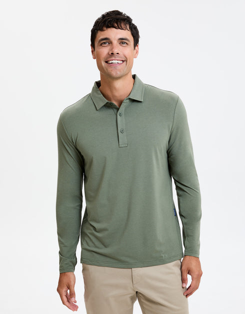 Long Sleeve Polo Shirt UPF 50+