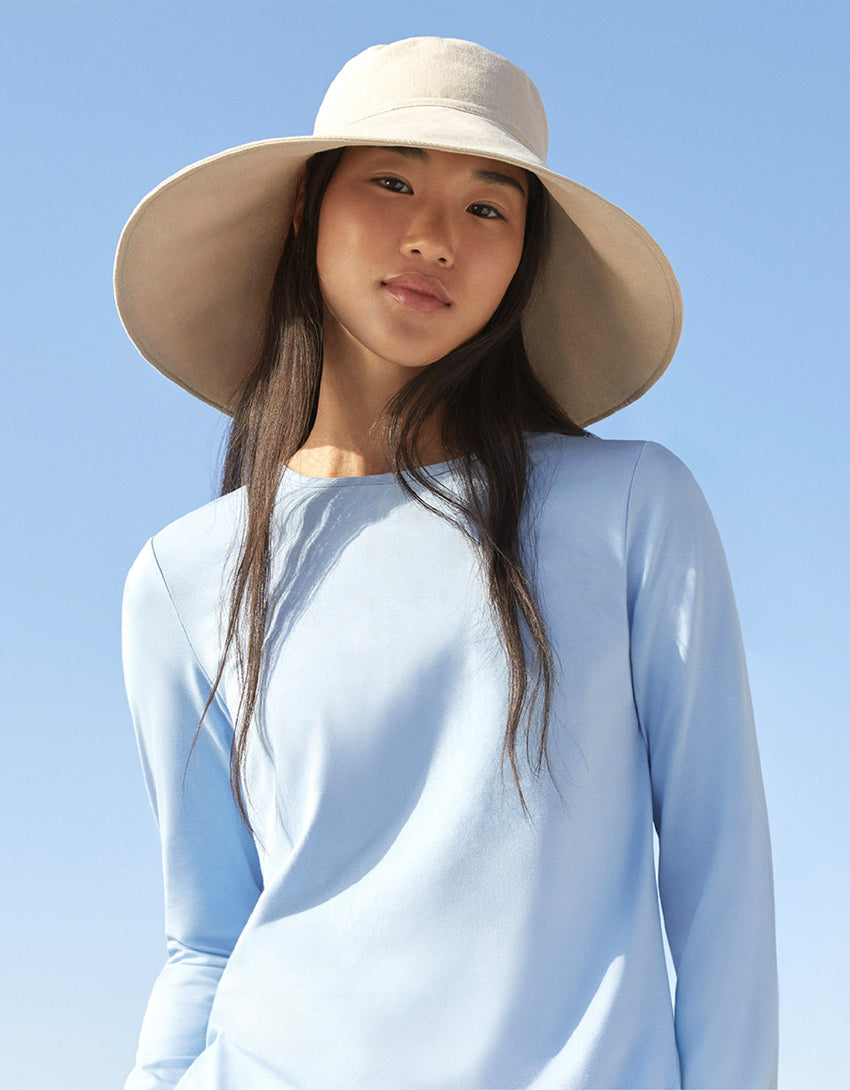 Ultra Wide Hat for women, UPF 50+ UV Protection Sun Hat Cotton Linen