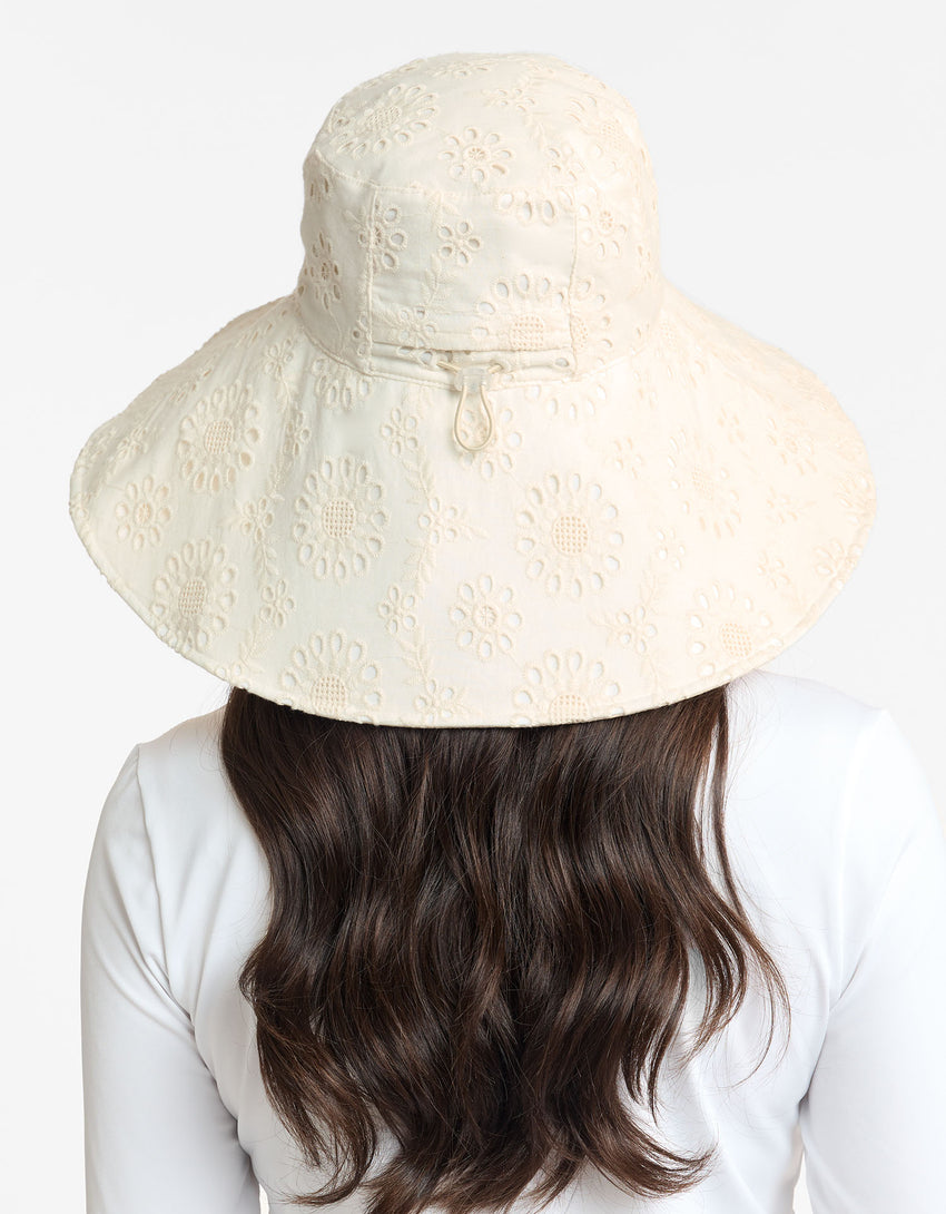 Ultra Wide Brim Broderie Sun Hat | Solbari UK