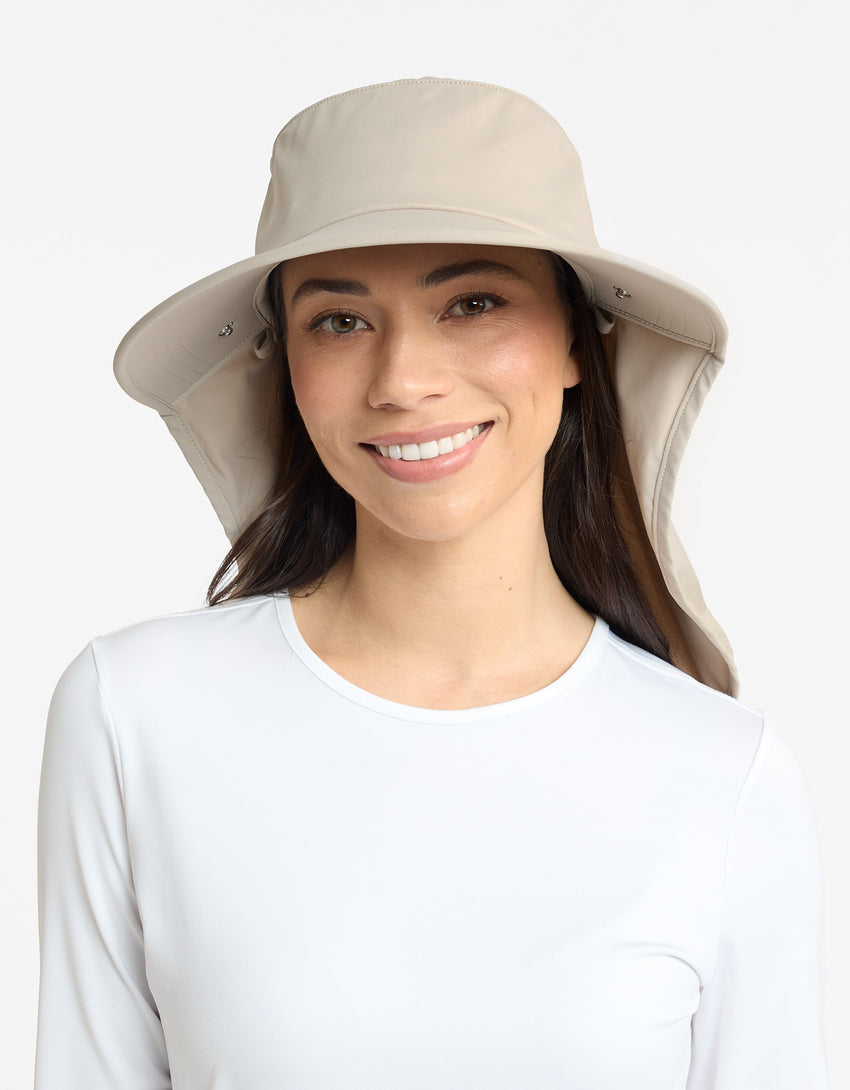 Ultimate Wide Brim Sun Hat with Face Protection UPF 50+ (Legionnaire Style) | Solbari UK