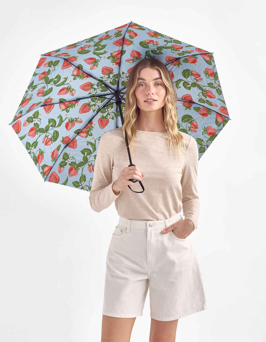 Sun Protective Compact Umbrella UPF 50+ | Handheld Womens Sun Umbrella | Solbari UK