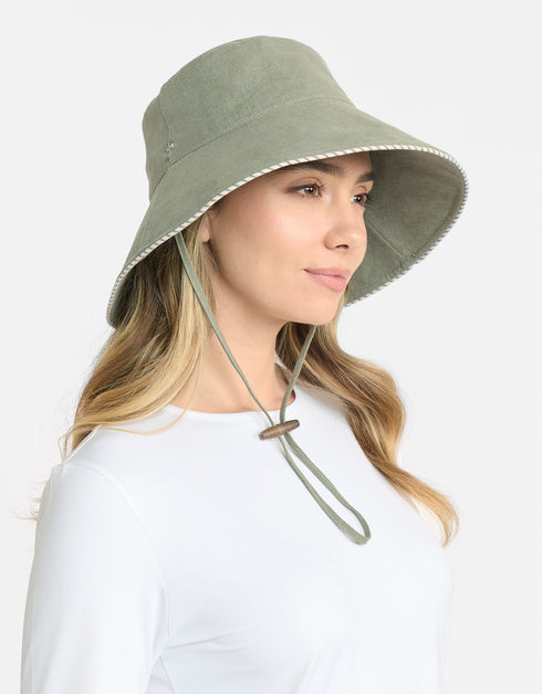 Palm Beach Cotton Linen Sun Hat UPF50+