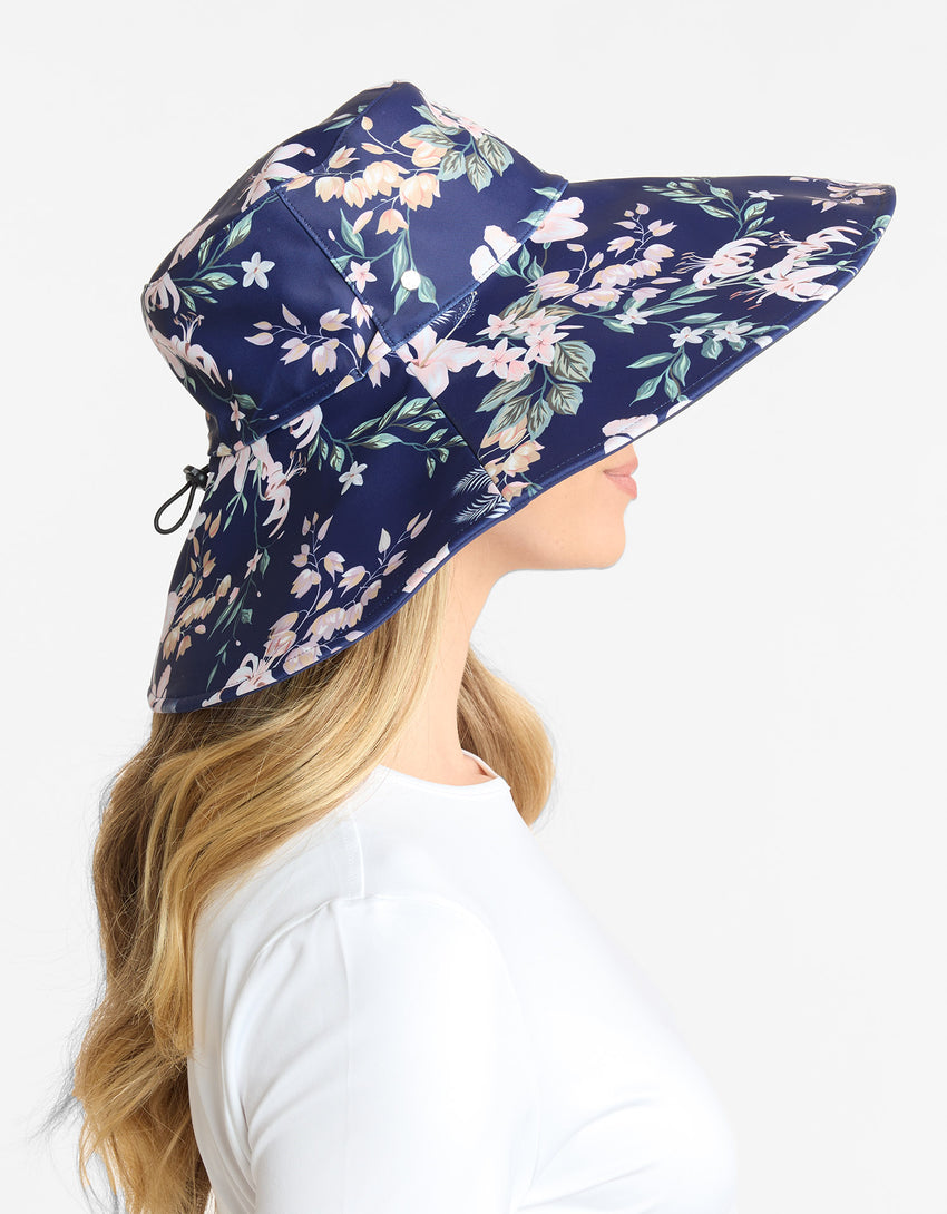 Ultra Wide Brim Printed Swim Sun Hat UPF50+ | Solbari UK