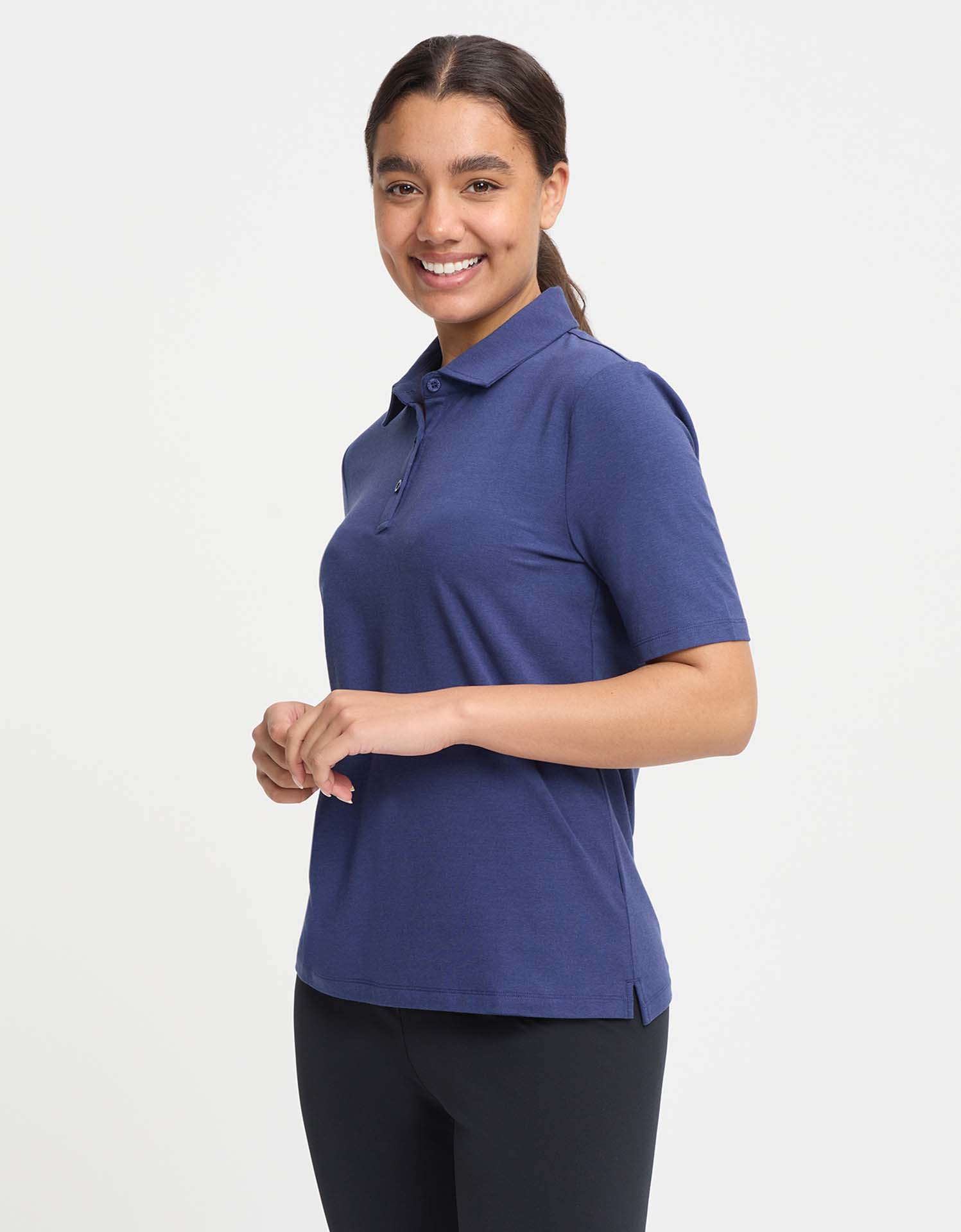 UPF 50 Sun Protective Polo Shirt for Women Sensitive Fabric Solbari UK