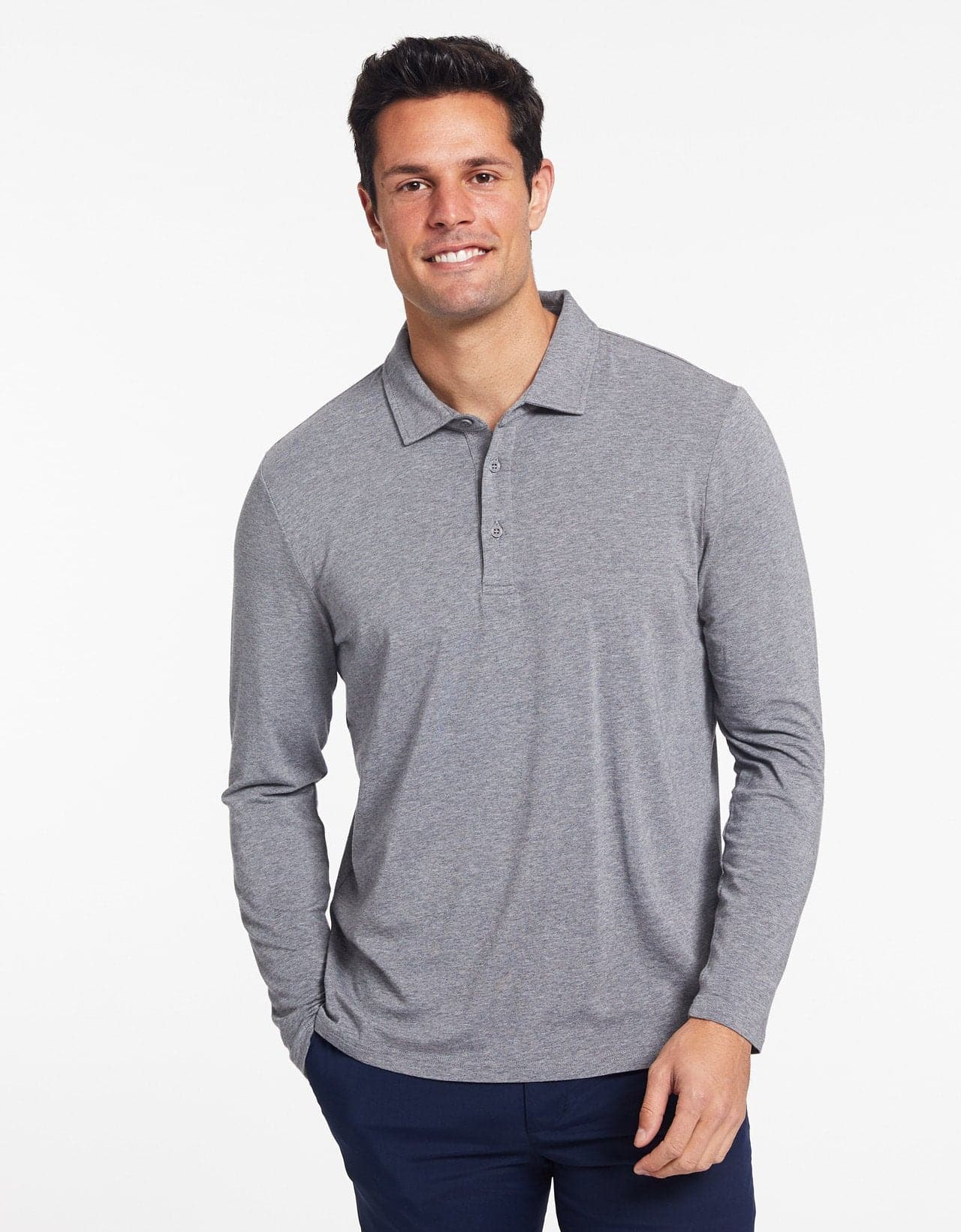 Sun Protective Long Sleeve Polo Shirt For Men UPF50+ | UV