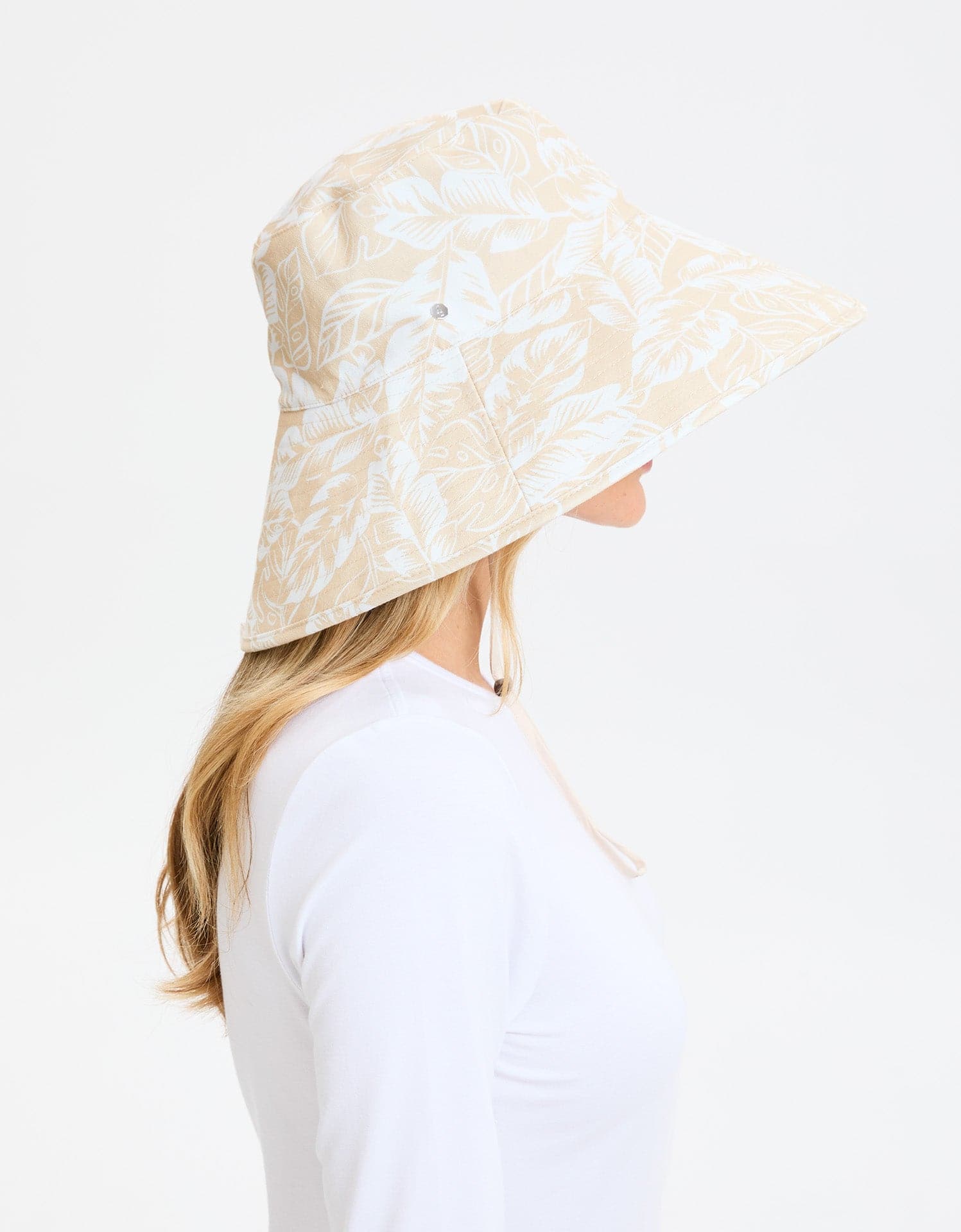 Wide Brim Tropical Sun Hat UPF50+ | Sun Protective Wide Brim Sun Hat For Women | Solbari US SAGE / TROPICAL